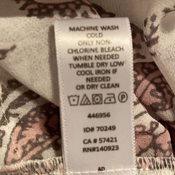 Loft Bell Sleeve Sheer Paisley Lace Blouse‎ M NWT - Picture 8 of 9